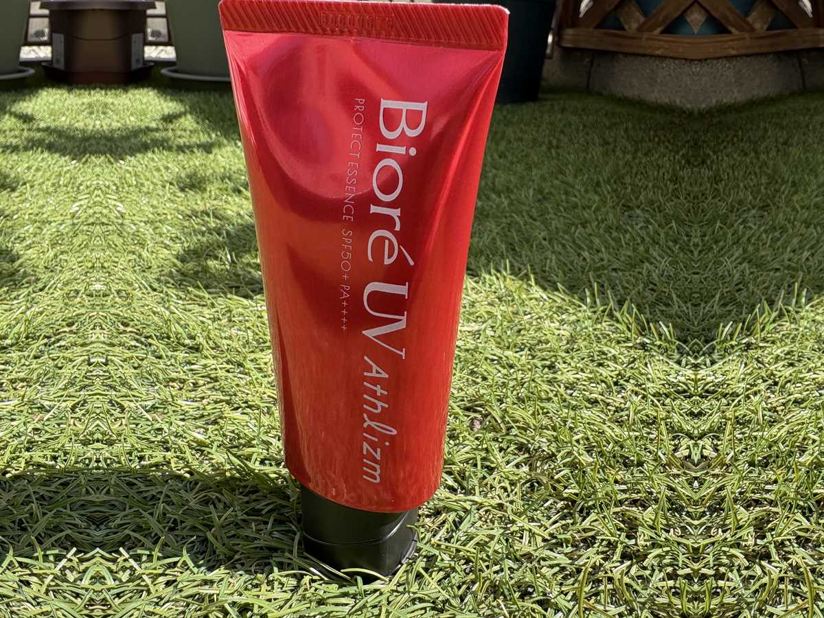 Biore UV Athlizm Protect Essence tube — sweat and water resistant Japanese sunscreen for sports