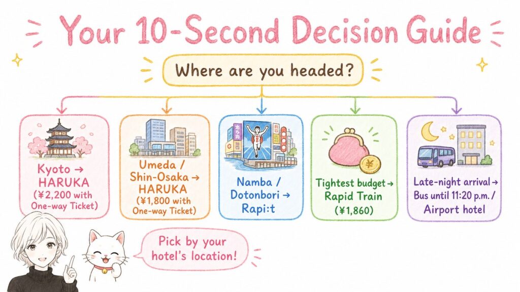 Decision guide for choosing transport from Kansai Airport
