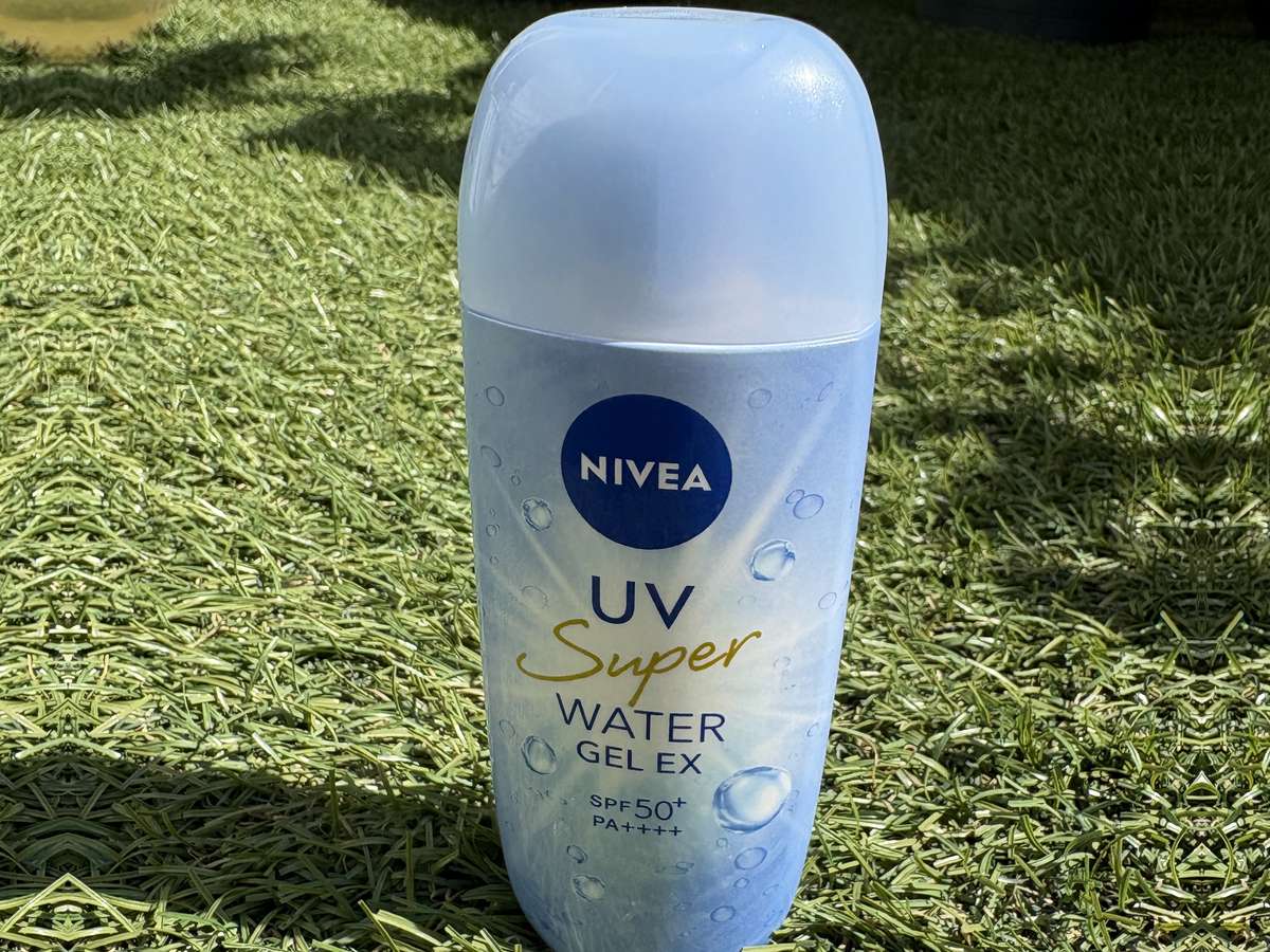 NIVEA UV Super Water Gel EX bottle — easy-to-find value Japanese sunscreen