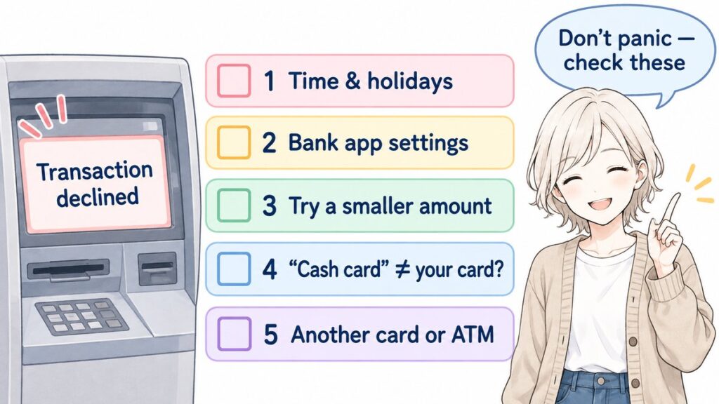 Five things to check when your card is declined at a Japan ATM